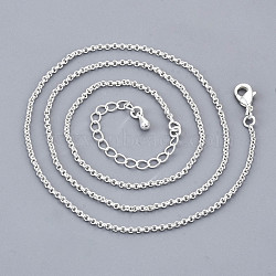 Long-Lasting Plated Brass Rolo Chain Necklaces, with Lobster Claw Clasp, Nickel Free, 925 Sterling Silver Plated, 18.1 inch(46cm), 1.6mm(NJEW-K112-10S-NF)