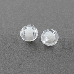 Transparent Acrylic Beads, Bead in Bead, Faceted, Round, Clear, 20mm, Hole: 2mm(X-TACR-S086-20mm-01)