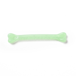 Glow in The Dark Plastic Bones, Halloween Scary Decoration, Mischief Prop, Turquoise, 71x15.5x6mm, Hole: 2.5mm(LUMI-PW0001-161A)