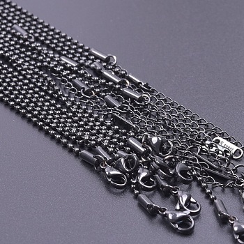 2MM Unisex 304 Stainless Steel Ball Chains Necklaces