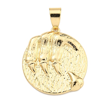 Brass Pendants, Real 18K Gold Plated, Leo, 23x21x2mm, Hole: 6x4mm