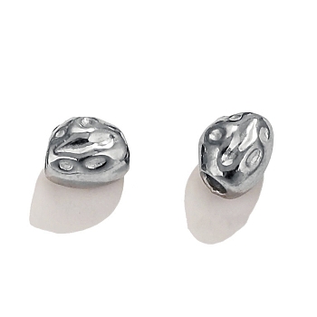 304 Stainless Steel Beads, Oval, Stainless Steel Color, 6x5x5mm, Hole: 1.6mm