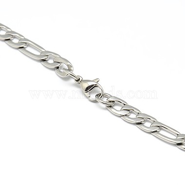 Moda 304 acero inoxidable figaro cadena collares para hombres(STAS-A028-N017P)-3