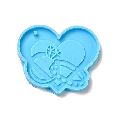 Heart with Rings DIY Pendant Silicone Molds(SIMO-h004-11)-2