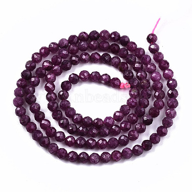 Natural Ruby Beads Strands(G-S362-077)-2