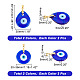 8Pcs 4 Style Handmade Lampwork Evil Eye Pendants(FIND-AR0003-27)-2