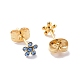 Rhinestone Flower Stud Earrings with 316L Surgical Stainless Steel Pins(EJEW-P204-03G-03)-2