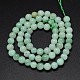 Natural Myanmar Jade/Burmese Jade Round Bead Strands(X-G-O087-12-4mm)-3