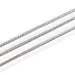 Brass Round Snake Chain, Platinum, 1.2mm, about 50m/roll(CHC-WH0014-02P)