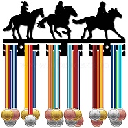 Acrylic Medal Holder, Medal Display Hanger Rack, Medal Holder Frame, with Standoff Pins, Horse, 130x290x10mm, Hole: 8mm(AJEW-WH0296-054)