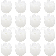 16Pcs Glass Beads, Convallaria Majalis, White, 8.5~9x8.5mm, Hole: 2mm(GLAA-BC0001-18)