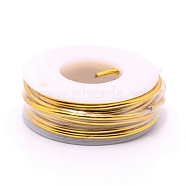 Round Aluminum Wire, with Spool, Gold, 12 Gauge, 2mm, 5.8m/roll(AW-G001-2mm-14)