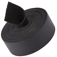 Flat Imitation Leather Cord, for Pillow Decor, Black, 25x1.6mm, about 2.73 Yards(2.5m)/Roll(LC-GF0001-04C-01)