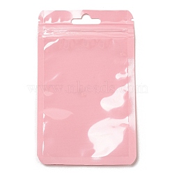 Rectangle Plastic Yin-Yang Zip Lock Bags, Resealable Packaging Bags, Self Seal Bag, Pearl Pink, 13x8x0.02cm, Unilateral Thickness: 2.5 Mil(0.065mm)(ABAG-A007-02D-03)