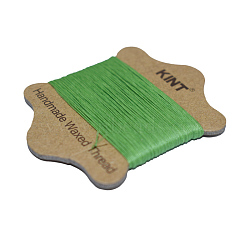 Waxed Nylon Cord, Lawn Green, 0.45mm, about 21.87 yards(20m)/card(YC-E005-0.45mm-24)