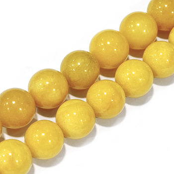 Natural Jade Round Bead Strands, 6mm, Hole: 1mm, about 68pcs/strand, 15.7 inch