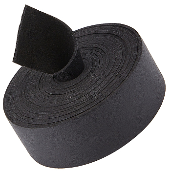 Flat Imitation Leather Cord, for Pillow Decor, Black, 25x1.6mm, about 2.73 Yards(2.5m)/Roll