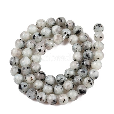 Natural Sesame Jasper/Kiwi Jasper Bead Strands(G-R345-6mm-36)-3