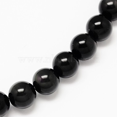 14mm Round Obsidian Beads