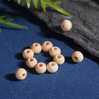 Natural Unfinished Wood Beads(WOOD-Q008-4mm-LF)-4