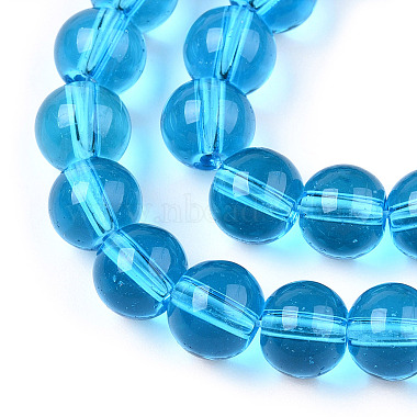 perles en verre transparentes brins(GLAA-T032-T8mm-06)-2