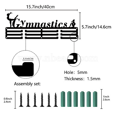 Fashion Iron Medal Hanger Holder Display Wall Rack(ODIS-WH0021-187)-2