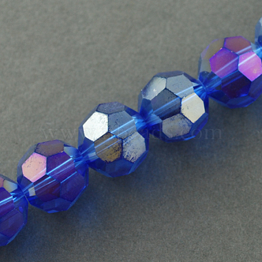 3mm Blue Round Glass Beads