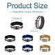 6Pcs 3 Colors Stainless Steel Plain Band Rings(RJEW-CF0001-02)-3