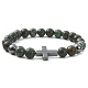 Bracelets extensibles en perles de turquoise africaine naturelle (jaspe) et d'hématite synthétique(BJEW-JB09845-01)-1