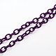 Dark Violet Color Handmade Silk Cable Chains Loop(X-EC-A001-21)-1