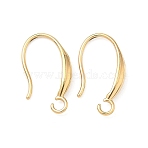 304 Stainless Steel Earring Hooks, Ion Plating(IP), with Loop, Real 18K Gold Plated, 19mm, Hole: 2mm, Pin: 1mm(STAS-Z178-19G)