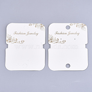 Cardboard Display Cards, Used For Necklace and Earring, Rectangle, Ivory, 11.5x9cm(CDIS-T003-29)