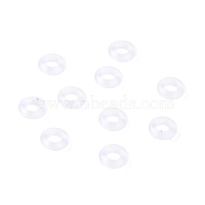 Silicone Linking Rings, Ring, White, 6x1.5mm, Inner Diameter: 2.7mm(FIND-C004-01B)