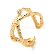 304 Stainless Steel Open Cuff Rings, Jewely for Women, Real 18K Gold Plated, Letter X, Inner Diameter: 16.4mm(RJEW-K261-01B-G)