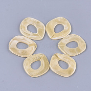 Acrylic Linking Rings, Quick Link Connectors, For Jewelry Chains Making, Imitation Gemstone Style, Wheat, 51.5x45x3.5mm, Hole: 23x16mm, about: 78pcs/500g(OACR-S021-29E)