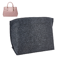 Felt Purse Organizer Insert, Women's Tote Bag Liner, with Zipper, Black, 21.5x14x17cm(FIND-WH0033-68A-03)