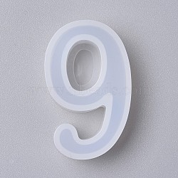 Silicone Molds, Resin Casting Molds, For UV Resin, Epoxy Resin Jewelry Making, Number, Num.9, 4.3x2.6x1.1cm(DIY-L023-19E)