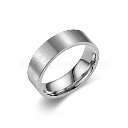 304 Stainless Steel Finger Rings for Men, Stainless Steel Color, US Size 11(20.6mm)(FS-WG7110F-05)