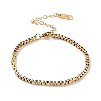 316 Surgical Stainless Steel Box Chain Bracelet, Golden, 6-5/8 inch(16.7cm)
