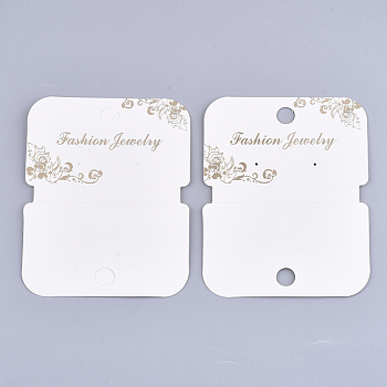 Cardboard Display Cards, Used For Necklace and Earring, Rectangle, Ivory, 11.5x9cm