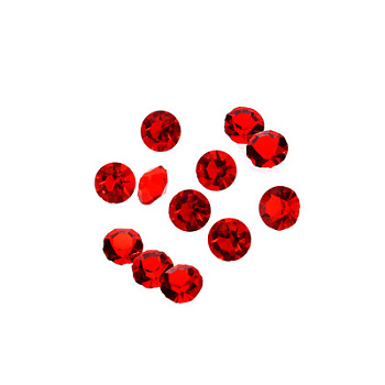 Glass Rhinestone Cabochons, DIY Accessories for Jewelry Pendant Making, Birthstone Color Style Rhinestone, Diamond Shape, Siam, 3mm, 20pcs/bag