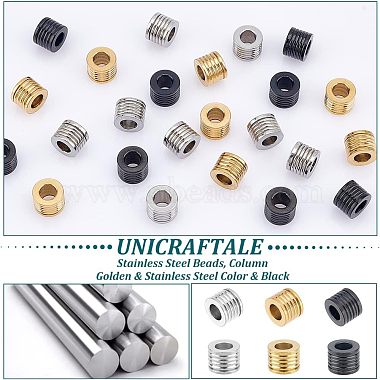 unicraftale 24шт. 3 цвета 304 бусины из нержавеющей стали(STAS-UN0040-87)-7