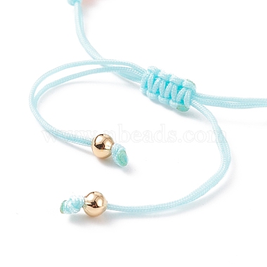 bracelet de perles tressées en résine mauvais œil(BJEW-JB08410)-7