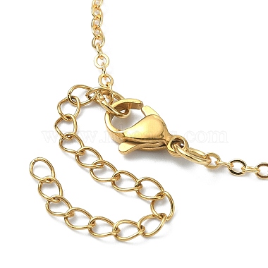Brass Braided Macrame Pouch Star Pendant Necklace(NJEW-TA00096)-4