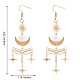 Alloy Dragonfly Dangle Earrings with Acrylic Beaded(JE977A)-7