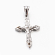 Thème de pâques femmes hommes 201 pendentifs croix crucifix en acier inoxydable(STAS-F010-46P)-1