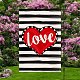 Льняные садовые флаги на тему Дня святого Валентина(AJEW-H146-03A)-1