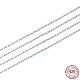 Rhodium Plated 925 Sterling Silver Cable Chain(STER-WH0011-04P)-1