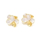 Brass Enamel Stud Earring Findings(KK-CBA58F9-01G-04)-1