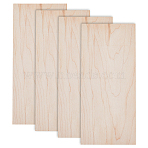 Unfinished Wood Guitar Head, Handmade Material Guitar Accessories, Rectangle, Beige, 207x92x2mm(DIY-WH0816-081)